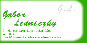 gabor ledniczky business card