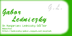 gabor ledniczky business card